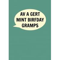 bristol gert mint birfday gramps birthday card di1017