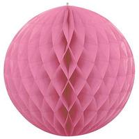 Bright Pink Honeycomb Paper Ball