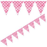 Bright Pink Polka Party Flag Bunting