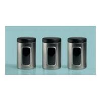 brabantia 14l 3 storage window canisters in almond