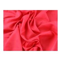 bright linen viscose blend dress fabric coral