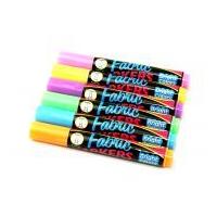Brush Tip Permanent Fabric Marker Pens Bright Colours