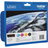 Brother Ink Cartridges Combo Pack Original LC985BK + LC985C + LC98...