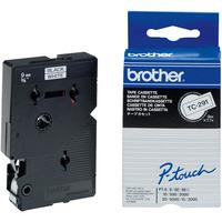 brother tc 291 black on white label tape 9mm