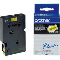 brother tc 601 black on yellow label tape 12mm