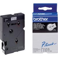 brother tc 101 black on clear label tape 12mm