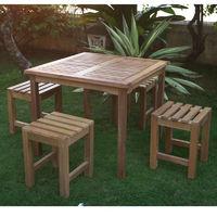 Bracken Style Stool Teak Set