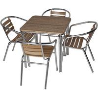 bracken style aluminium and ash set 4 seater bracker style aluminium a ...