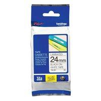 brother p touch tze 251 24mm x 8m black on white laminated labelling t ...