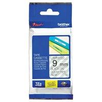 Brother P-touch TZe-121 (9mm x 8m) Laminated Labelling Tape (Black on Clear)