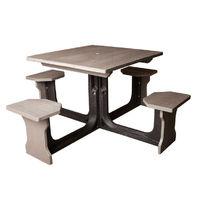 Bracken Style Small Square Picnic Table in Grey