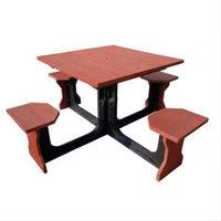 Bracken Style Small Square Picnic Table in Red