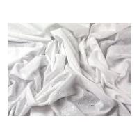 broderie anglaise embroidered poly cotton dress fabric white