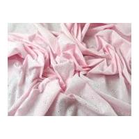 Broderie Anglaise Embroidered Poly Cotton Dress Fabric Pink