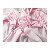 broderie anglaise embroidered poly cotton dress fabric pink