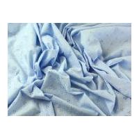 Broderie Anglaise Embroidered Poly Cotton Dress Fabric Blue