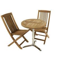 bracken style teak small round bistro set