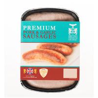 British Premium Sausages 6 Pack Pork & Garlic Sausages
