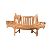 bracken style half round teak bench