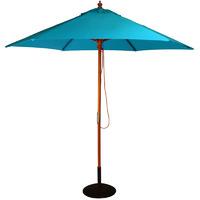 Bracken Style Wood Pulley Parasol Blue