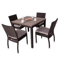 bracken style andreas 4 seater square rattan and polywood set with arm ...