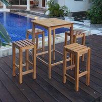 bracken style teak high bar set