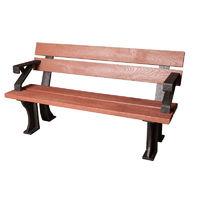 bracken style bench with arms in red