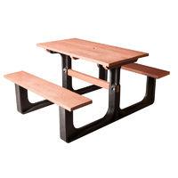 Bracken Style Small Rectangular Picnic Table in Red