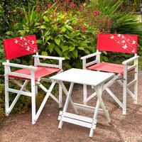 brundle red butterfly directors bistro set