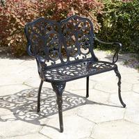 Brundle Aluminium Bench in Black