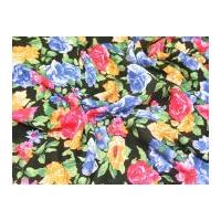 Bright & Bold Floral Print Viscose Challis Dress Fabric