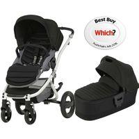 britax affinity 2 white chassis pram system cosmos black new free carr ...