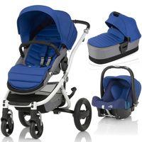 britax affinity 2 white chassis 3in1 travel system ocean blue new free ...