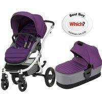 britax affinity 2 white chassis pram system mineral lilac new free car ...