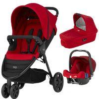 Britax B-Agile 3 3in1 Travel System-Flame Red (New)
