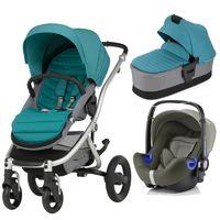 britax affinity 2 silver chassis 3in1 travel system lagoon green new f ...