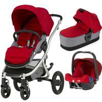 britax affinity 2 silver chassis 3in1 travel system flame red new free ...