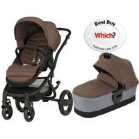 Britax Affinity 2 Black Chassis Pram System-Wood Brown (New) !Free Carrycot Worth £140!