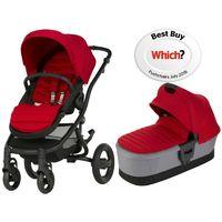 Britax Affinity 2 Black Chassis Pram System-Flame Red (New) !Free Carrycot Worth £140!