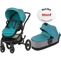 Britax Affinity 2 Black Chassis Pram System-Lagoon Green (New) !Free Carrycot Worth £140!