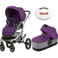 britax affinity 2 silver chassis pram system mineral lilac new free ca ...