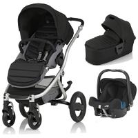 Britax Affinity 2 Silver Chassis 3in1 Travel System-Cosmos Black (New) !Free Carrycot Worth £140!