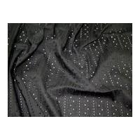 broderie anglaise cotton stripe dress fabric black