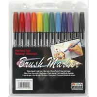 Brush Markers 12/Pkg-Primary 234091