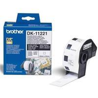 Brother DK-11221 23mm x 23mm Square Paper Labels Black On White 1000
