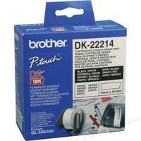 Brother P-touch DK-22214 12mm x 30.48m Continuous Paper Tape for