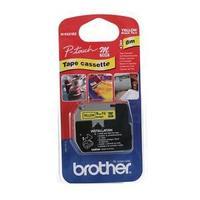 Brother P-touch M-K621BZ 9mm x 8m Black on Yellow Non Laminated