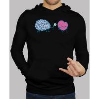 brain and heart hooded boy