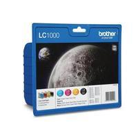 Brother LC1000 Value Pack Multipack Ink Cartridges Black, Yellow, 