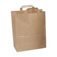 Brown Paper Carrier Bags Looped Top Handle Pack of 250 BAG-SPIC01-C